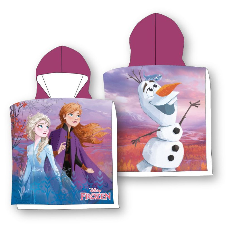 Pončo Ľadové Kráľovstvo Anna Elsa Olaf