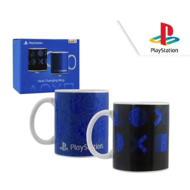 Hrnček Playstation meniaci bravu