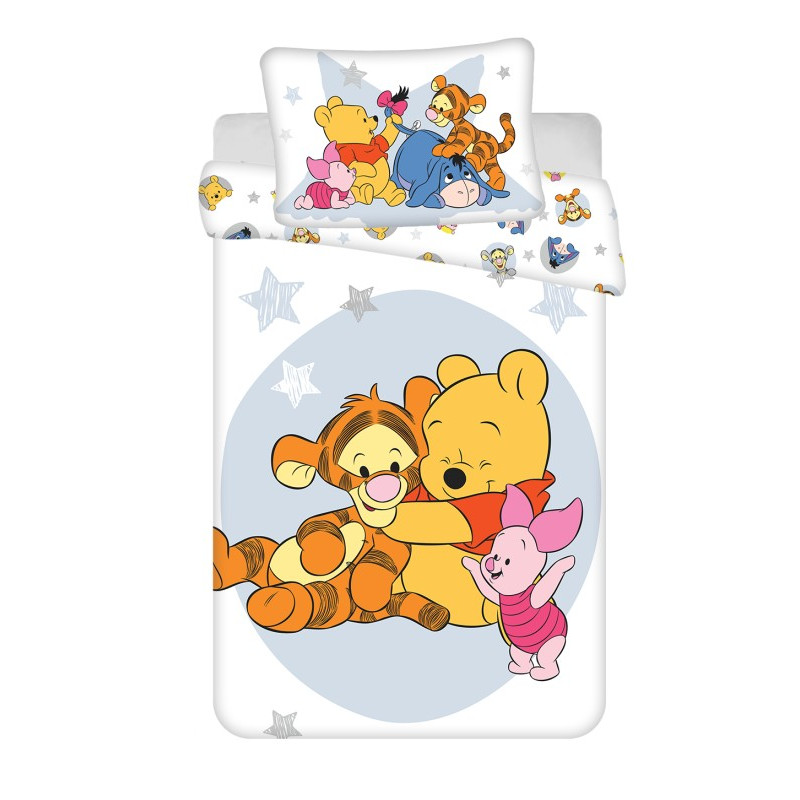 Obliečky do postieľky Macko Pu Stars baby