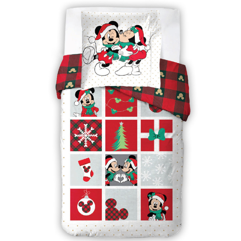 Obliečky Minnie a Mickey Šťastné a Veselé