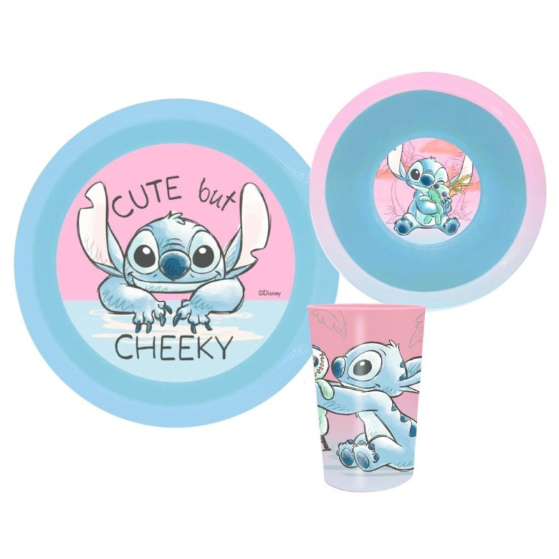 3 - Dílná Plastová Souprava Souprava Lilo a Stitch Cheeky