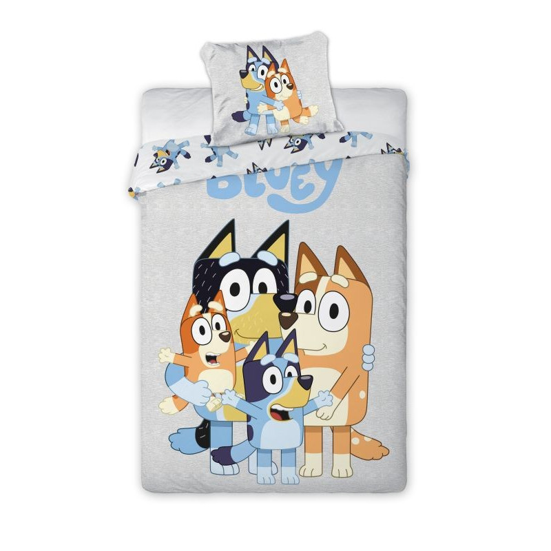Povlečení Bluey šedé  Bavlna, 140/200, 70/90 cm