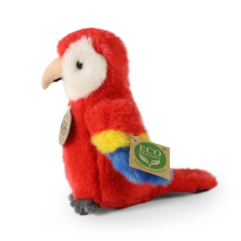 Plyšový papoušek červený ara 16 cm ECO-FRIENDLY