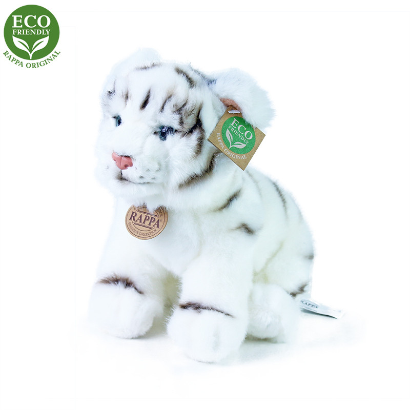 Plyšový tiger biely 25 cm ECO-FRIENDLY