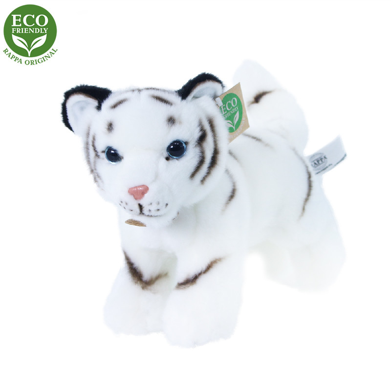 Plyšový tiger biely mláďa 22 cm ECO-FRIENDLY