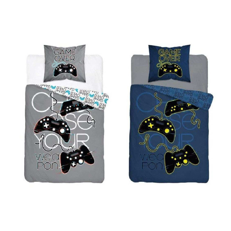 Obliečky Game Over grey svietiace