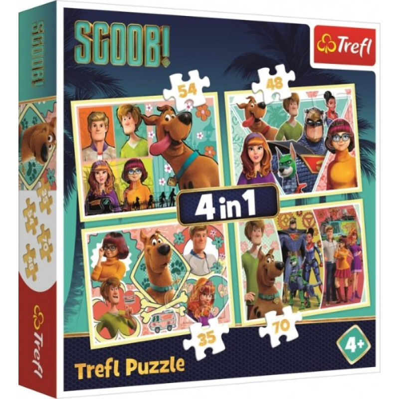 PUZZLE SCOOBY DOO A PRIATELIA 4v1