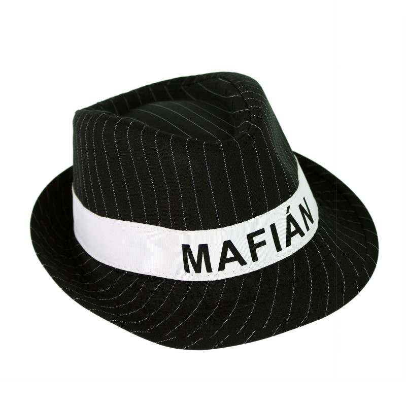 Klobúk s nápisom mafián