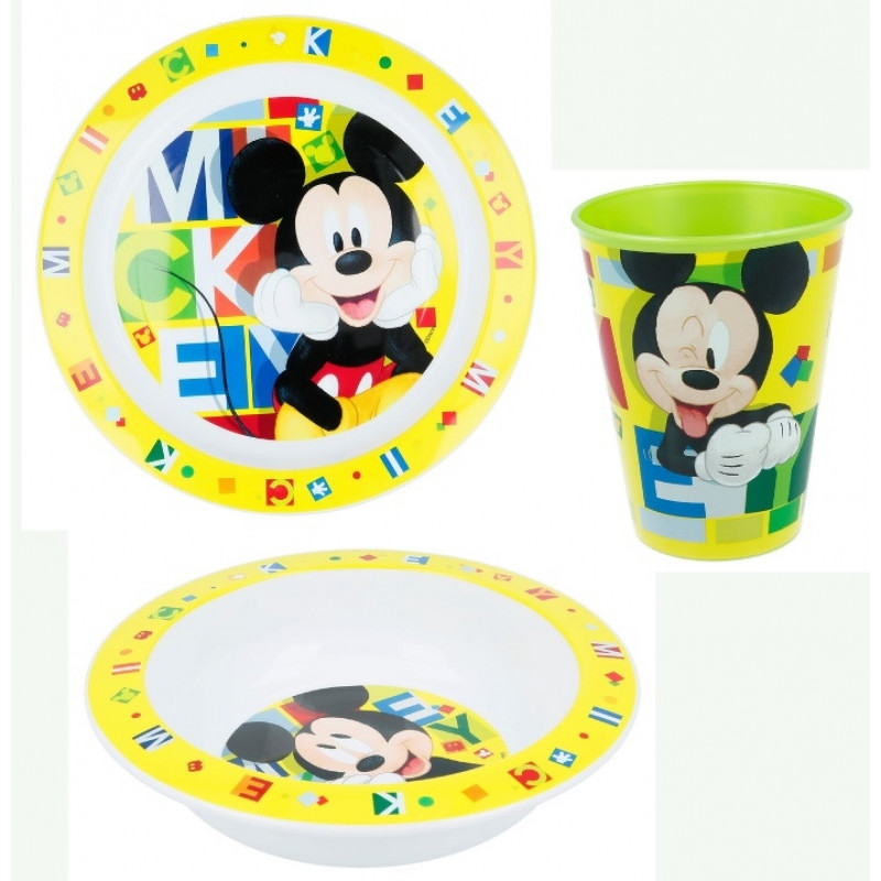 PLASTOVÝ SET MICKEY 3-dielny