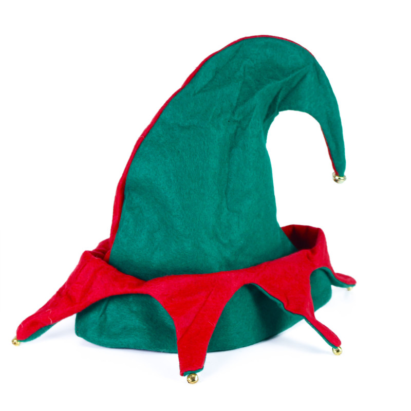 Vianočná čiapka elf s rolničkami