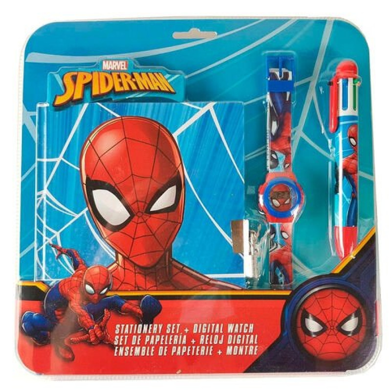 HODINKY, ŠESŤFAREBNÁ PROPISKA A DENNÍK Spiderman