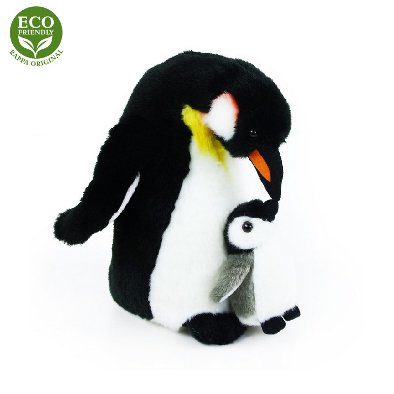 Plyšový tučniak s mláďaťom 22 cm ECO