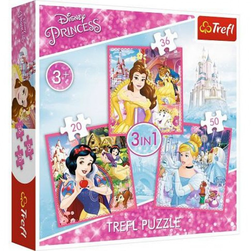 Puzzle Princezna 3 V 1 mix