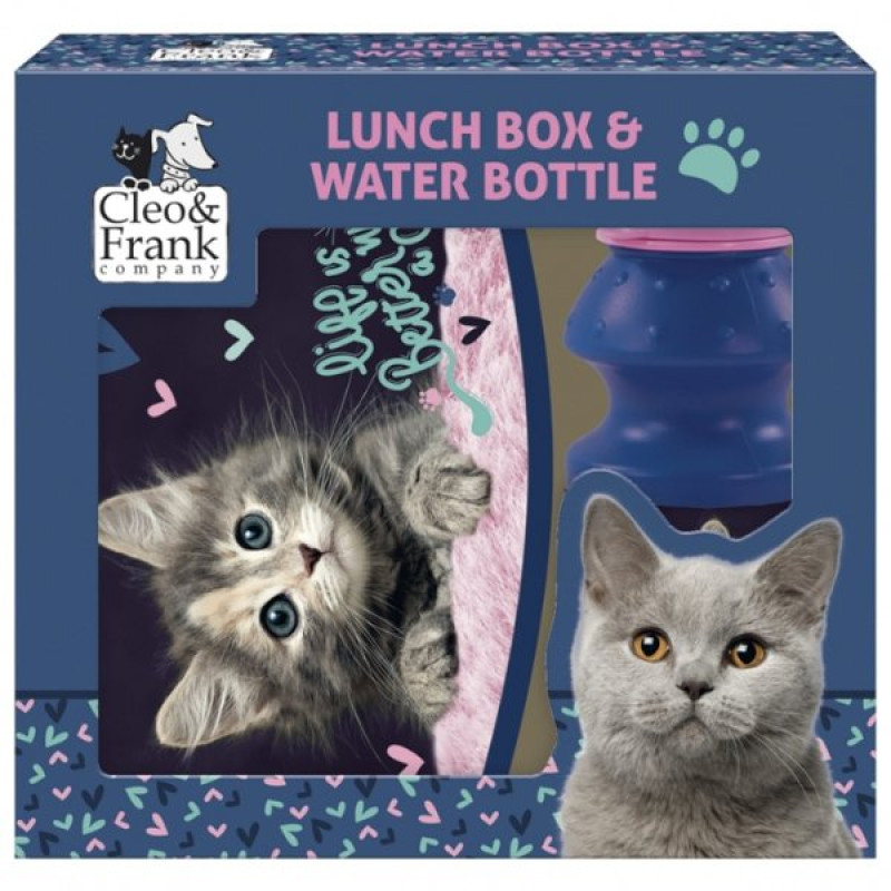 BOX NA DESIATU A fľaša na pitie Mačka