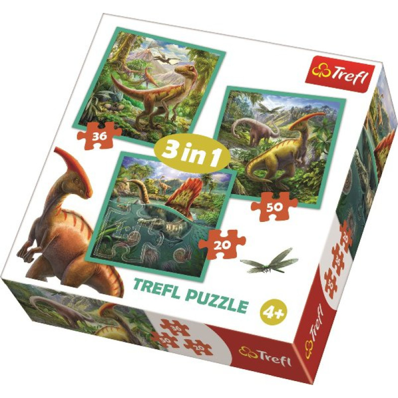 PUZZLE DINOSAURI 3v1