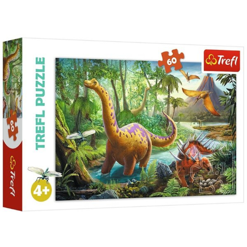 PUZZLE DINOSAURI NA CESTÁCH 60 dielikov