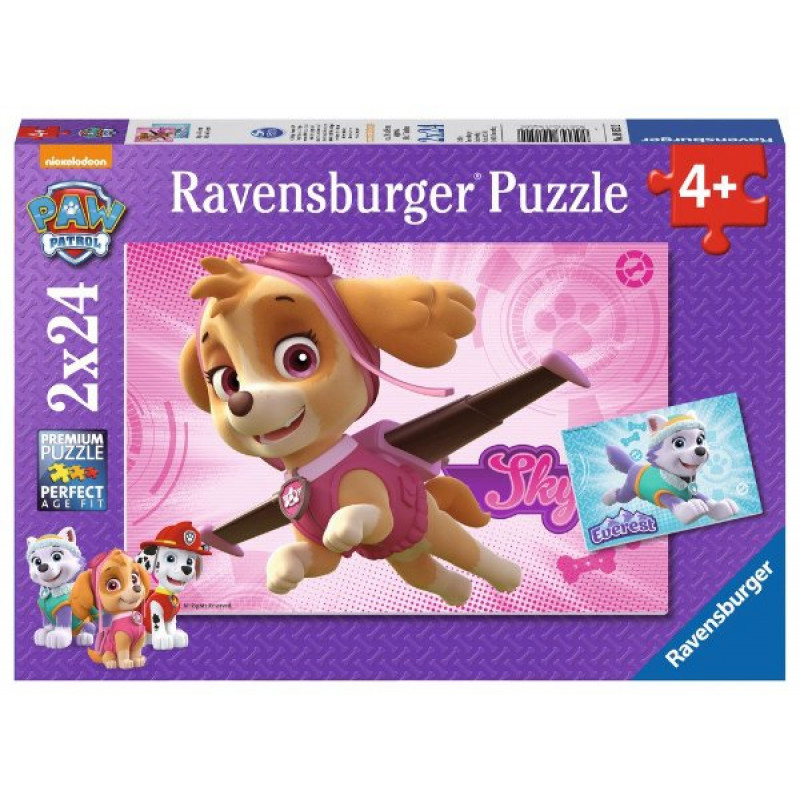 PUZZLE PAW PATROL Skye a Everest 2x24 dielikov