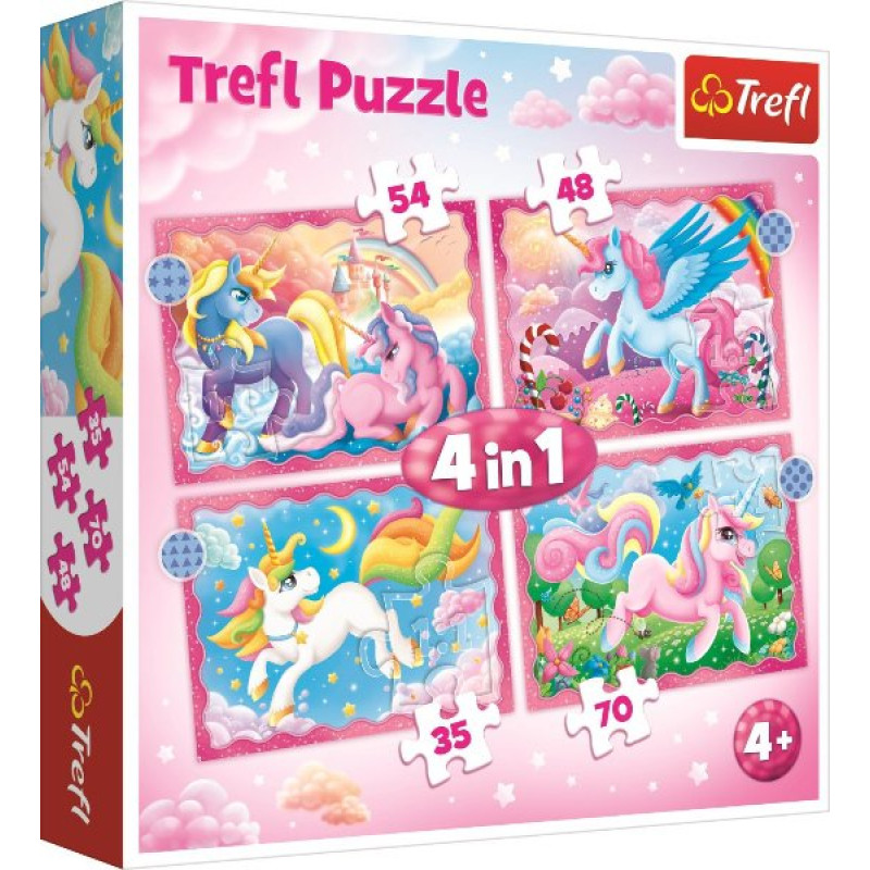 PUZZLE JEDNOROŽCI 4v1