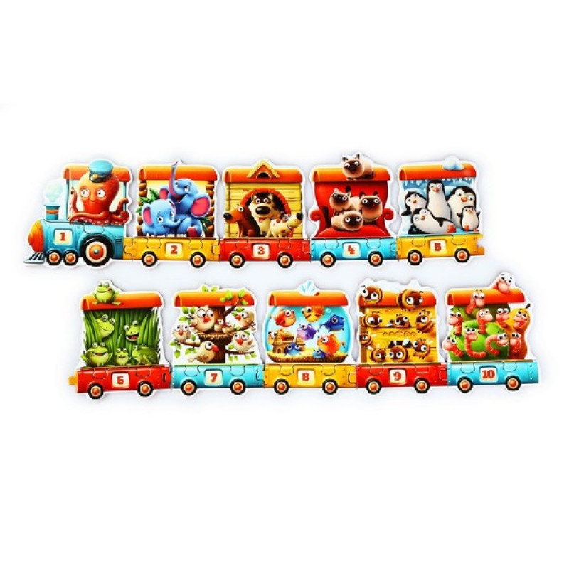 Vlak 94 cm - náučné puzzle 20 dielov