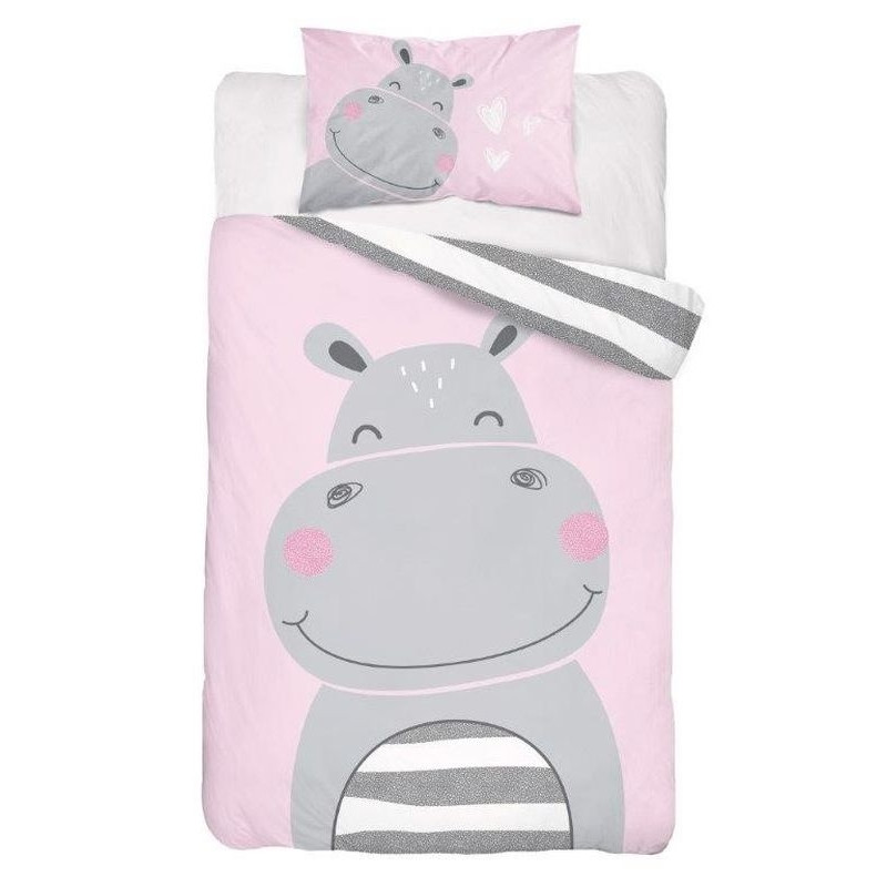 Obliečky do postieľky Hrošík stripe