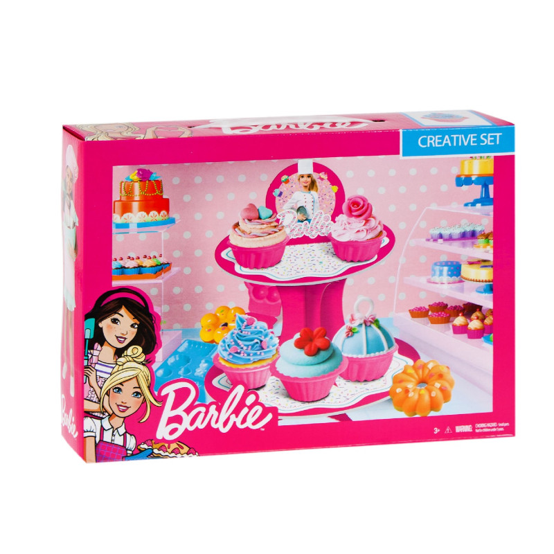 Barbie - farebná modelína - Dortíková sada