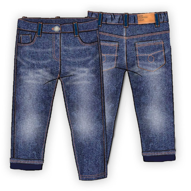 Nohavice podšité džínsové s elastanom