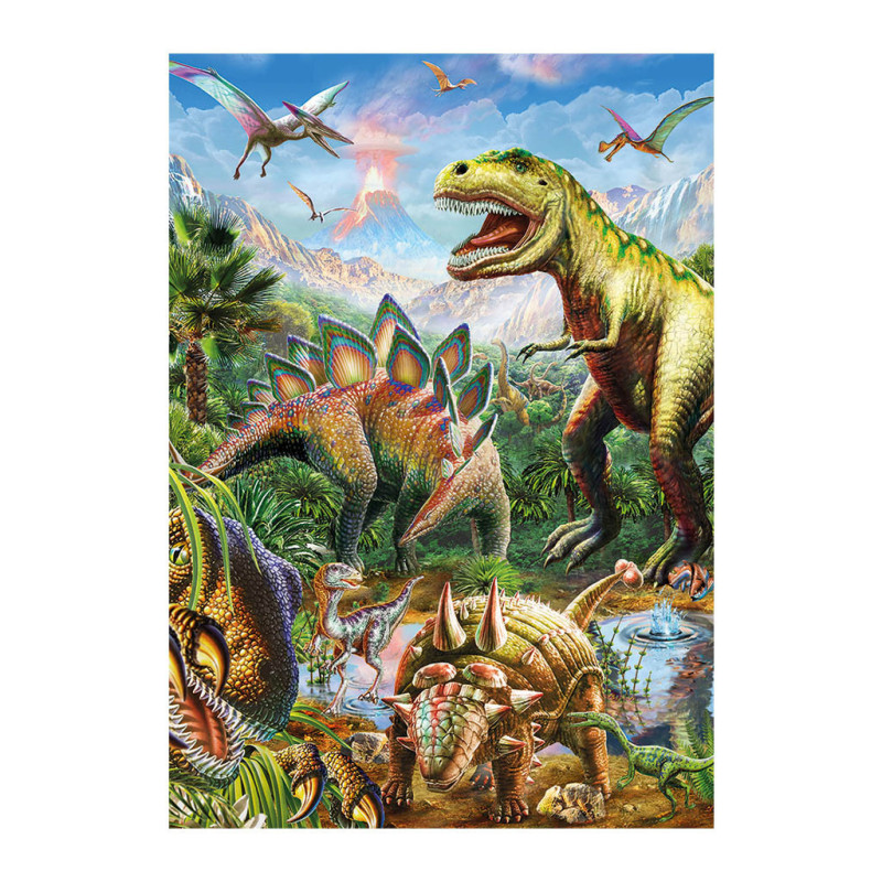 Puzzle Svet Dinosaurov neón 100xl