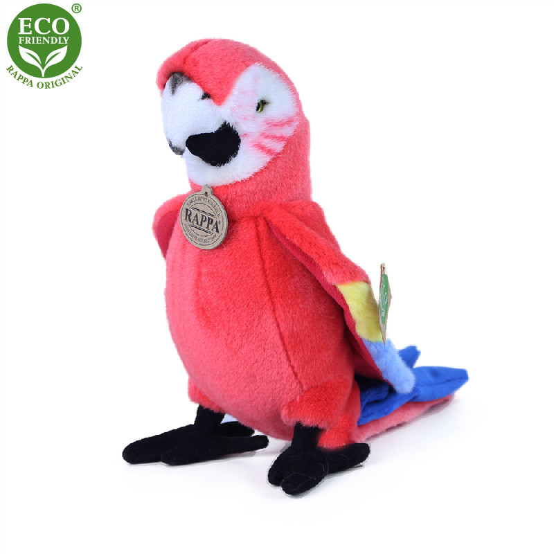Plyšový papagáj ARA 25 cm ECO-FRIENDLY