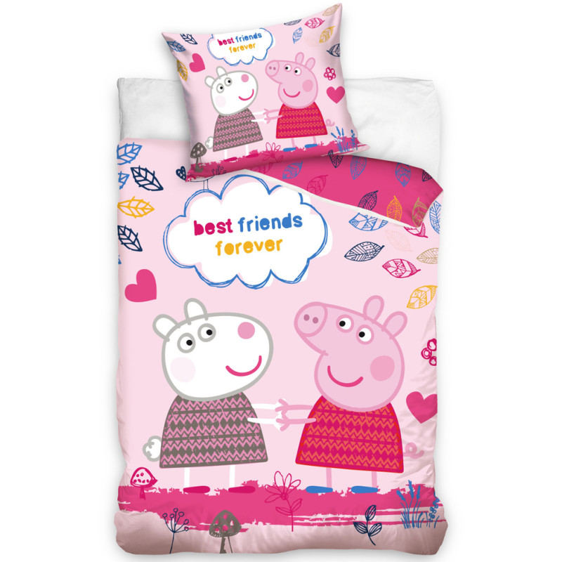 Obliečky Prasiatko Pepina a Suzy Best Friends