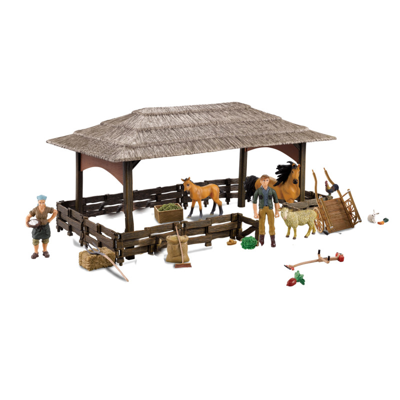 Stajňa prístrešok pre kone a zvieratá s príslušenstvom