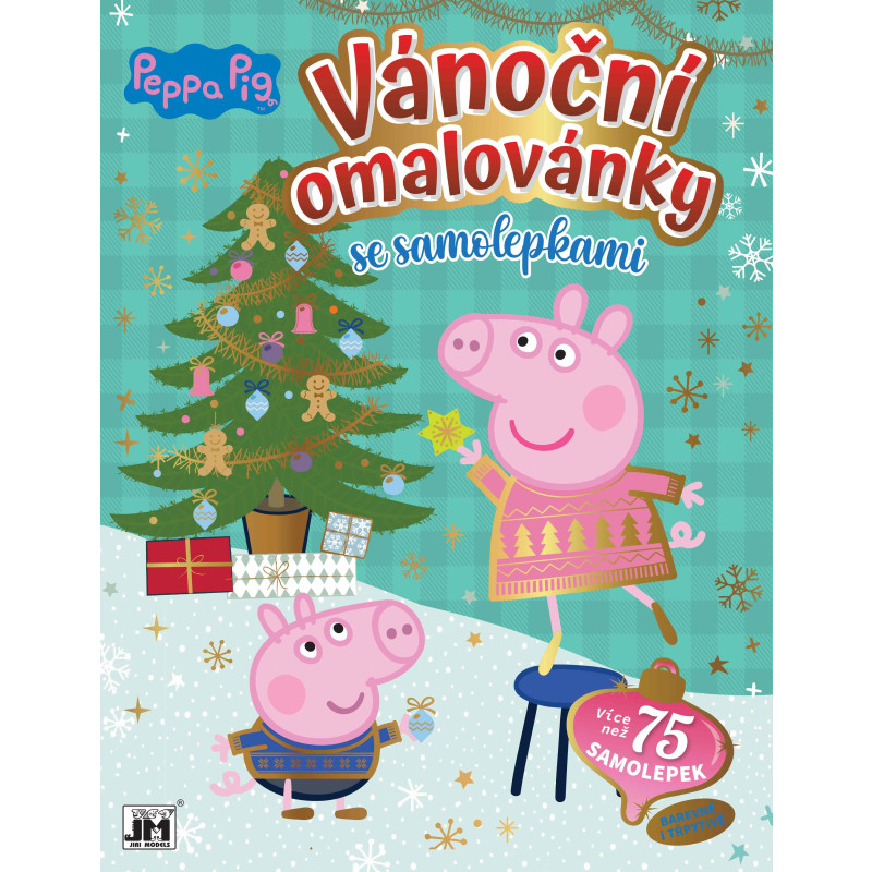 Vianočná omaľovánka so samolepkami Prasiatko Peppa