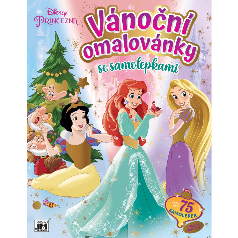 Vianočné omaľovánka so samolepkami Princezné