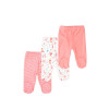 Nohavice dojčenské 3pack, Minoti, Robbin 14, ružová