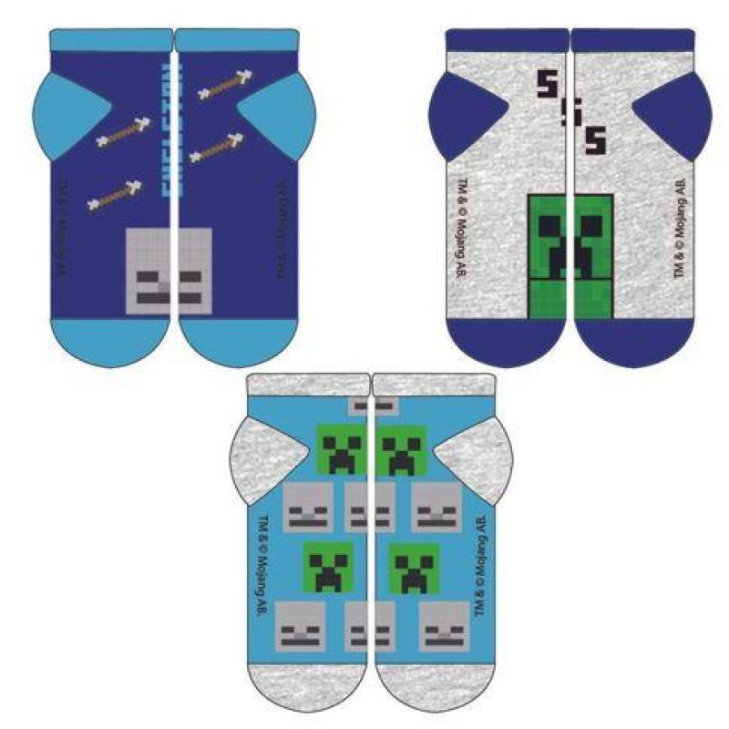 Ponožky Minecraft 3 kusy