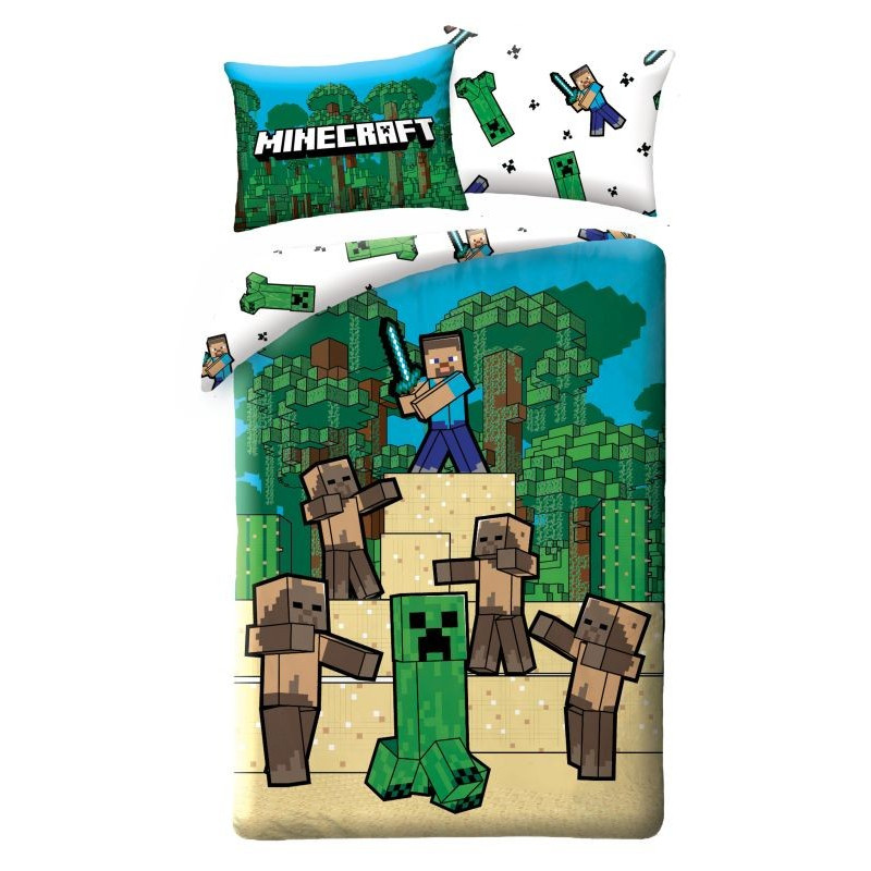 Obliečky Minecraft Creeper a Steve