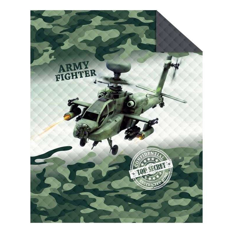 Prikrývka na posteľ Army vrtuľník