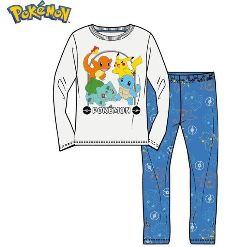Pyžamo Pokémon Pikachu a jeho tím