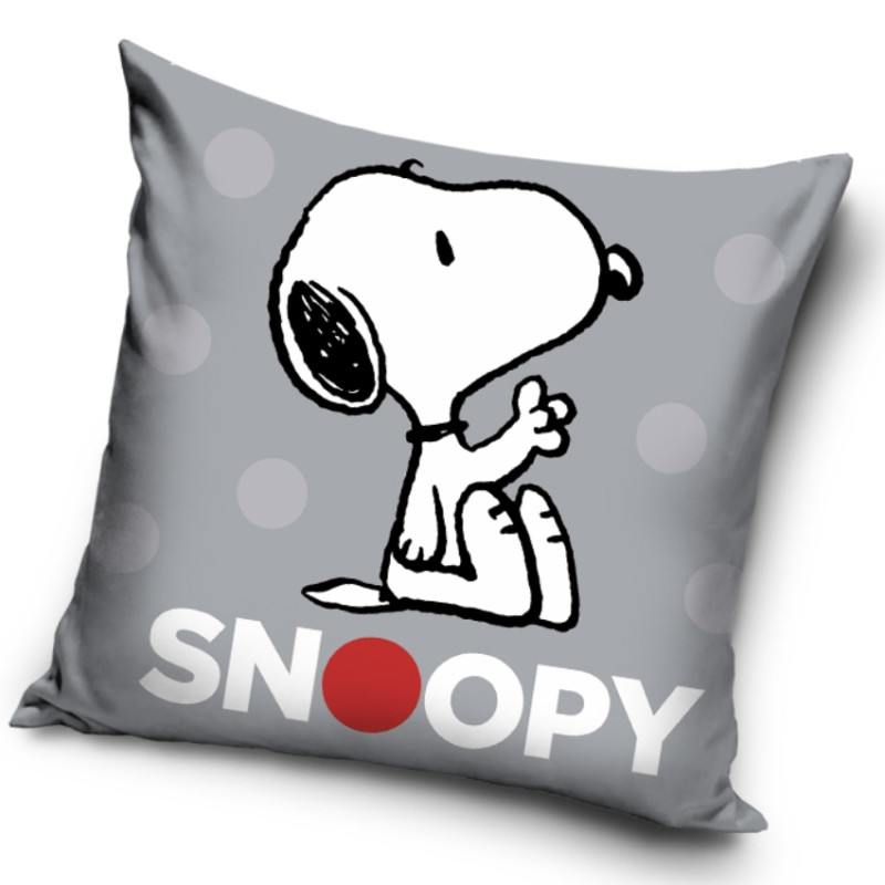 Obliečka na vankúšik Snoopy Grey