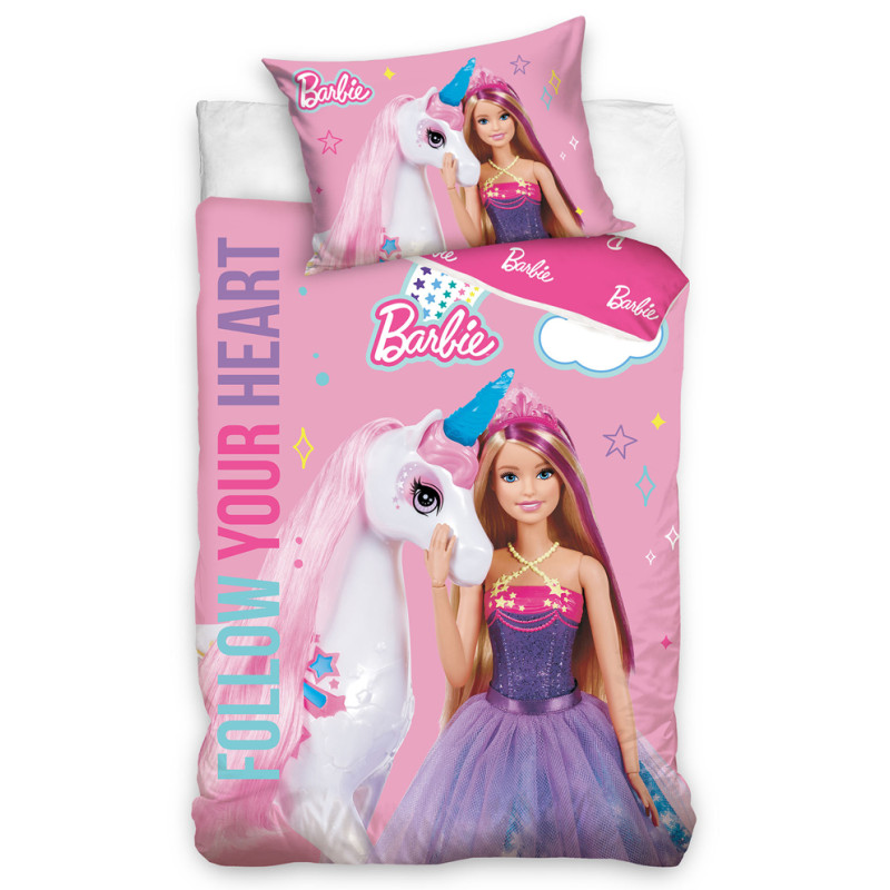 Obliečky do postieľky Barbie a Dúhový Jednorožec