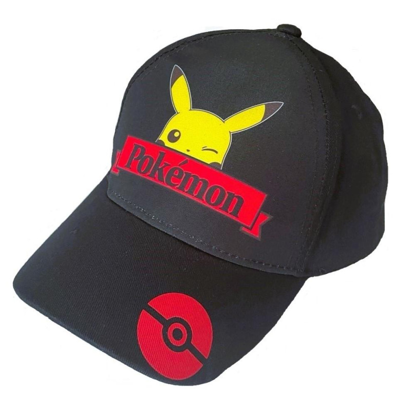 ŠILTOVKA POKÉMON Pikachu pokéball čierna