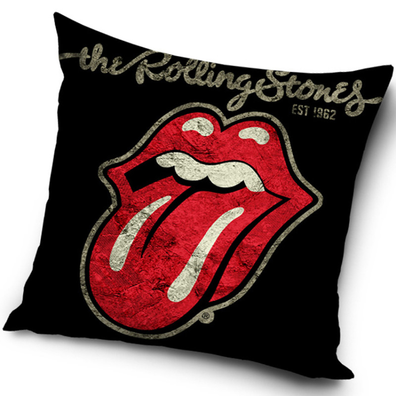 Obliečka na vankúšik Rolling Stones Black