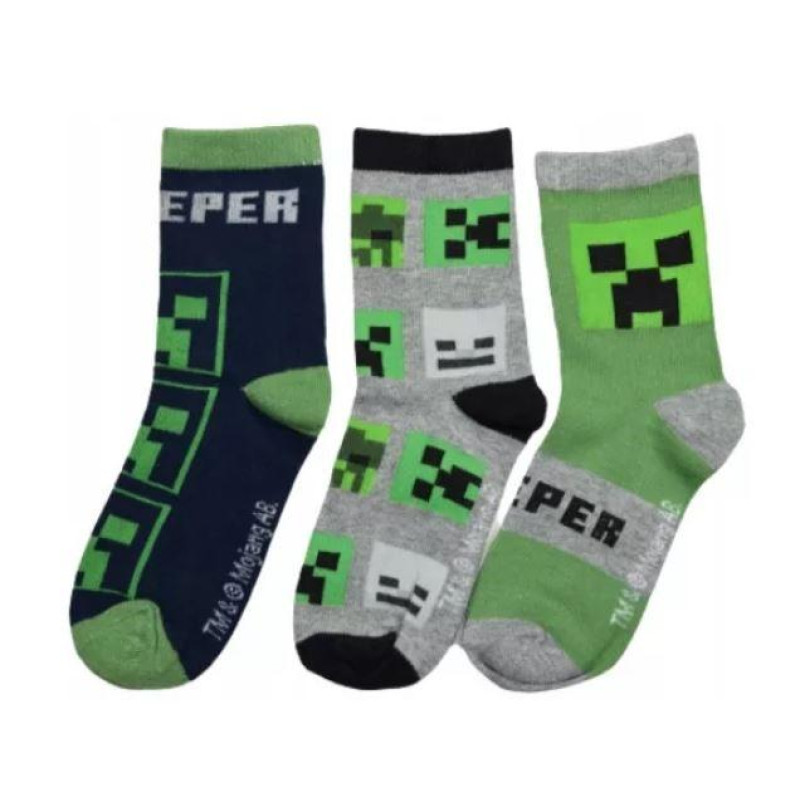 Sada 3 ks ponožek Minecraft