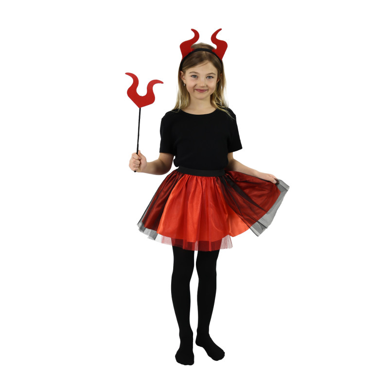 Kostým čertice tutu sukne s doplnkami