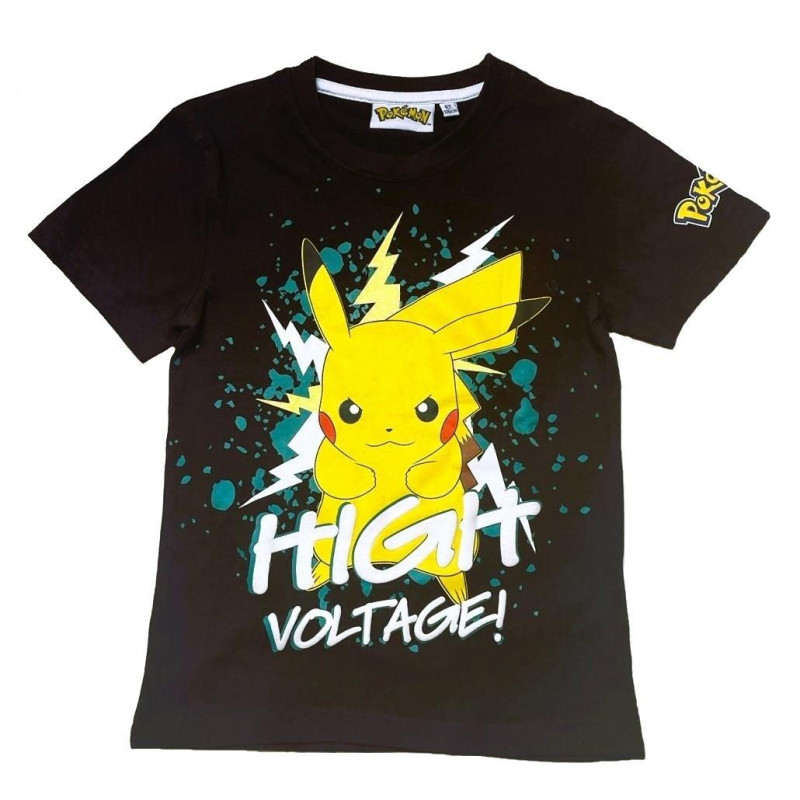 Tričko pokémon Pikachu High Voltage čierna