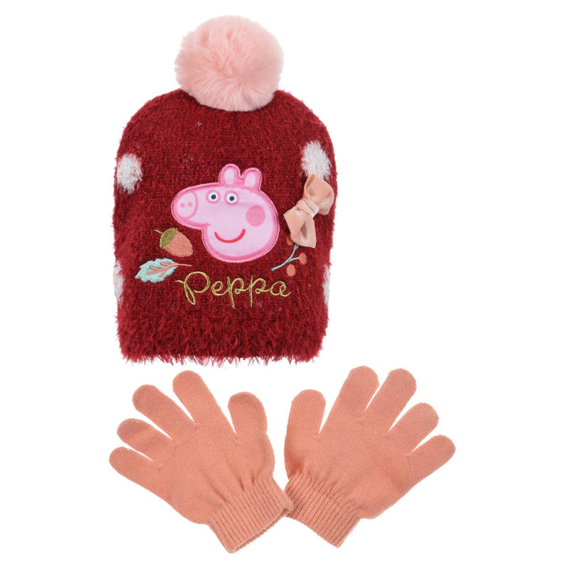 Súprava kulich a rukavice Peppa Pig