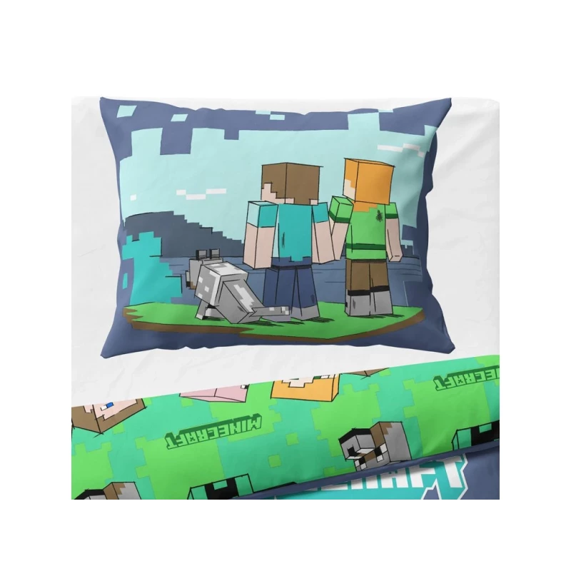 Dětské povlečení Minecraft Vzhůru do Boje