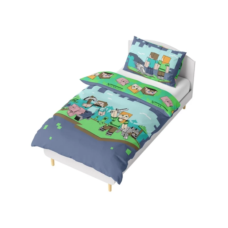 Dětské povlečení Minecraft Vzhůru do Boje