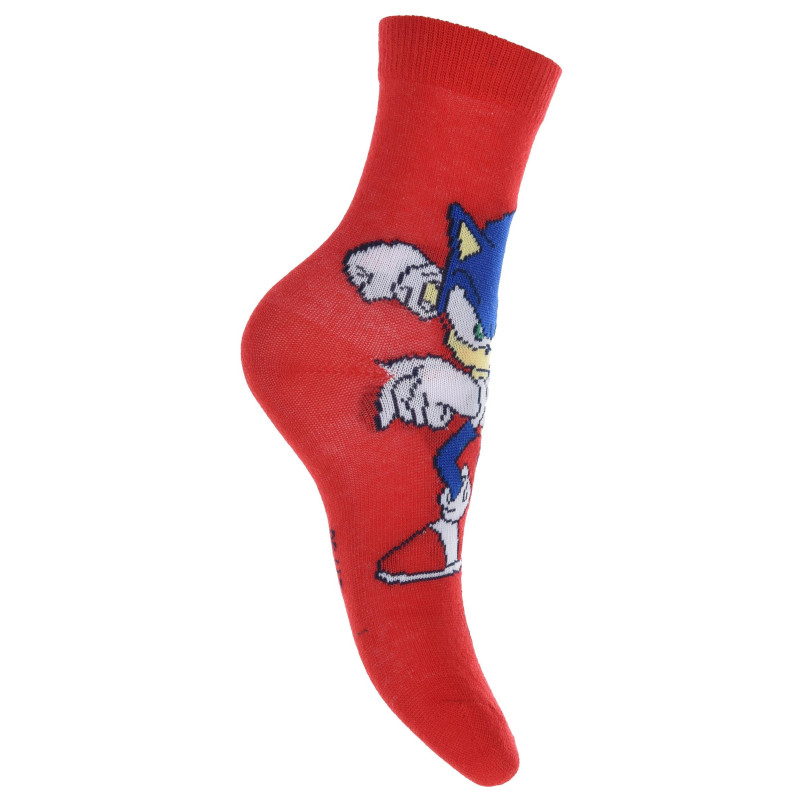 Sada 3 ks Ponožky Sonic Červená