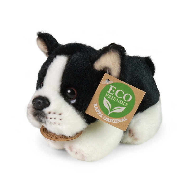 Plyšový pes ležící 15 cm ECO-FRIENDLY - nefunkční zvuk