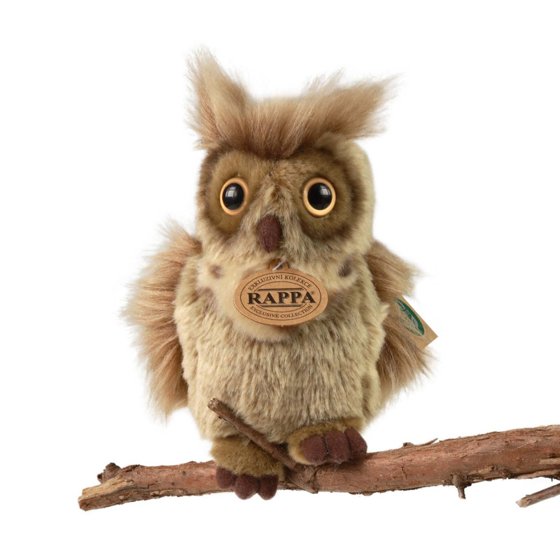 Plyšový sova/výr virginský 16 cm ECO-FRIENDLY